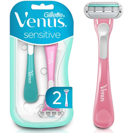 Imagem da oferta Gillette Venus Sensitive Aparelho de Depilação Feminina Descartável com Skin Elixir Ideal para Peles Sensíveis 2 Uds