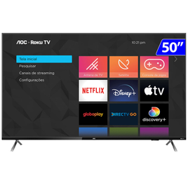Imagem da oferta Smart TV AOC Roku LED 50" 4K UHD Wi-Fi 50U6125/78G