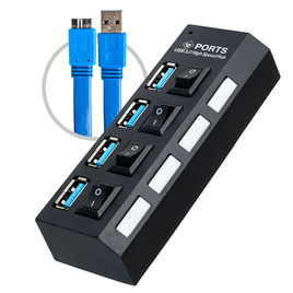 Imagem da oferta HUB USB com 4 Portas 3.0