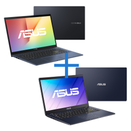 Imagem da oferta Notebook Asus i7-1165G7 8GB SSD 256GB Iris XE - X513EA-EJ3010W + Notebook Asus Celeron Dual Core N4020 4GB 128GB SSD  - E410MA-BV1871X