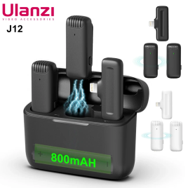 Imagem da oferta Ulanzi-J12 Microfone Lavalier sem fio profissional Mini Mic para iPhone Android