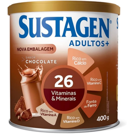 Imagem da oferta Complemento Alimentar Sustagen Adultos+ Sabor Chocolate - Lata 400G Sustagen N&E 400G