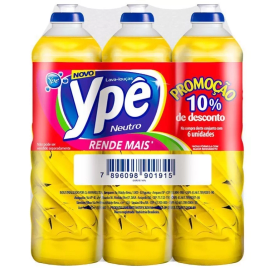 Imagem da oferta Kit com 6 Detergentes Líquido Neutro Ypê 500ml