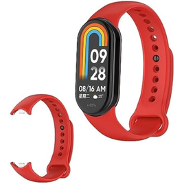 Imagem da oferta TwiHill pulseira de silicone para Xiaomi Mi Band 8 pulseira de substituição de relógio esportivo (vermelho)