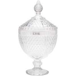 Imagem da oferta Potiche de Cristal com Pé Bico de Jaca Perseu 15cm x 28cm - Lyor