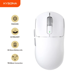 Imagem da oferta Kysona-mouse m600 paw3395 sem fio jogos esports 55g 26000dpi 6 botões óptico para computado