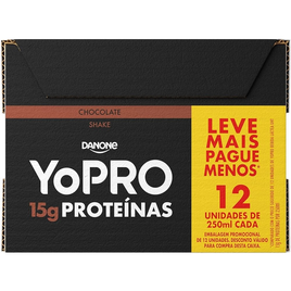 Imagem da oferta YoPRO Pack Yopro Bebida Láctea Uht Chocolate 15G de Proteínas 250 Ml -12 Unidades
