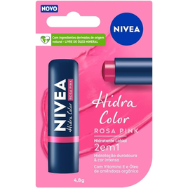Imagem da oferta Hidratante Labial NIVEA Hidra Color 2 em 1 Rosa Pink 48g