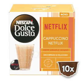 Imagem da oferta Cápsulas Cappuccino Netflix Sabor Caramelo Salgado - 10 Unidades