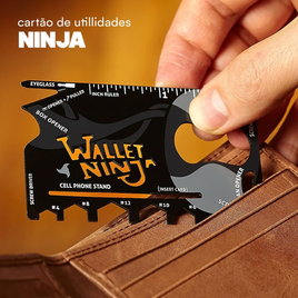 Imagem da oferta Cartão de Ferramentas Wallet Ninja 18 em 1