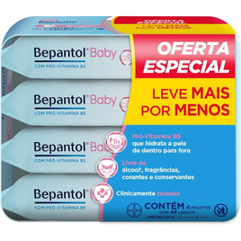 Imagem da oferta Lenços Umedecidos Baby - Bepantol Kit com 192 unidades