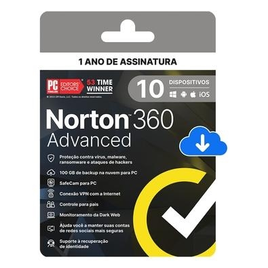 Imagem da oferta Norton 360 Advanced 1 Usuário 10 Dispositivos 12M - 21443248
