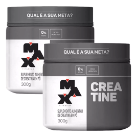 Imagem da oferta Kit 2 em 1 Creatina 300g Max Titanium Monohidratada 2 Unidades