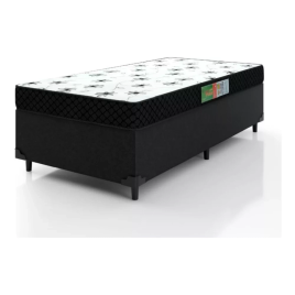 Imagem da oferta Confort Prime Cama box solteiro Polar D20 cor preto tamanho solteiro 188cm x 88cm