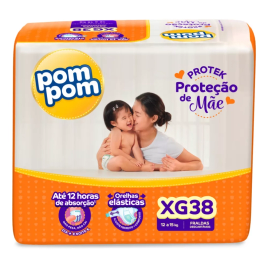 Imagem da oferta Fralda Pom Pom Protek Proteção De Mãe Mega Xg 38 Unidades