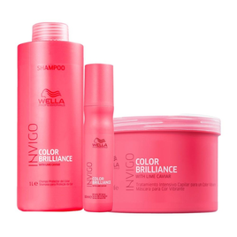 Imagem da oferta Kit Wella Professionals Invigo Brilliance Shampoo 1L + Máscara 500ml + Leave-in 150ml