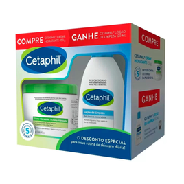 Imagem da oferta Kit Cetaphil Creme Hidratante 453g e Ganhe Cetaphil Loção de Limpeza 120ml