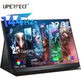 Imagem da oferta Monitor portátil UPERFECT 2K 144 Hz de 17,3" 2560x1440 QHD Gaming Travel Display