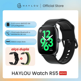 Imagem da oferta HAYLOU Watch RS5 Smartwatch 2.01'' AMOLED HD Display Bluetooth Chamada Desportiva Assistente de Voz Açúcar no Sangue S