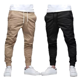 Imagem da oferta Kit 2 Calças Jogger Camuflada Sarja Masculina Punho Elastico