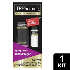 Imagem da oferta Kit Tresemmé Tresplex Regeneração Shampoo 400ml + Condicionador 200ml