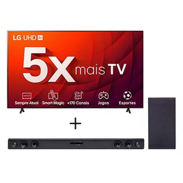 Imagem da oferta Combo Smart TV LG UHD UR8750 70" 4K 2023 + Soundbar SQC2 | LG BR