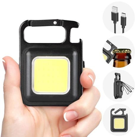 Imagem da oferta Mini Lanterna Portátil LED Recarregável COB Chaveiro Lanternas Com 4 Modos De Luz À Prova D'água