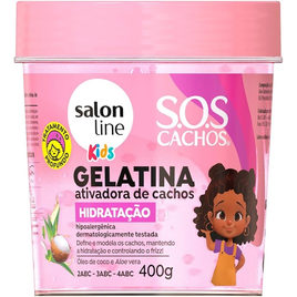 Imagem da oferta Gelatina Capilar Salon Line SOS Cachos Kids Hidratação Vegano -  400 g