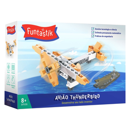 Imagem da oferta Blocos de Montar - Avião Thunderbird - Funtastik - Quanto mais Brincadeira Melhor!