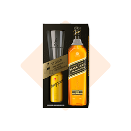 Imagem da oferta Kit Especial Whisky Johnnie Walker Black Label 1L + Copo Exclusivo + Água Tônica Schweppes 350ml