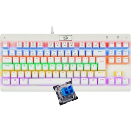 Imagem da oferta Teclado Mecânico Gamer Redragon K568W-R (PT-BLUE) Dark Avenger Rainbow Switch Branco Lunar White