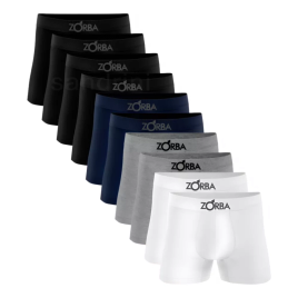 Imagem da oferta Kit 10 Cueca Boxer Zorba 781 Original Em Algodão Sem Costura