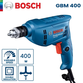 Imagem da oferta Mini furadeira elétrica Bosch 400W Velocidade  GBM 400