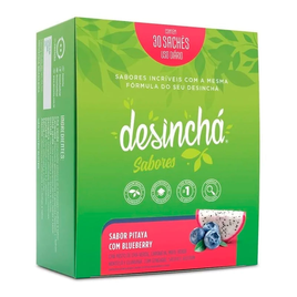Imagem da oferta Desinchá Pitaya e Blueberry 30 Sachês - Desinchá - Mundo Verde - A maior rede de produtos saudáveis do Brasil