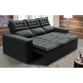 Imagem da oferta Sofá 3 Lugares Retrátil e Reclinável Cama inBox Slim 200m Velusoft Cinza