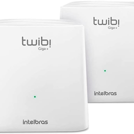 Imagem da oferta Kit Roteador Wi-Fi Mesh com 2 Unidades Twibi Giga+ Branco Intelbras