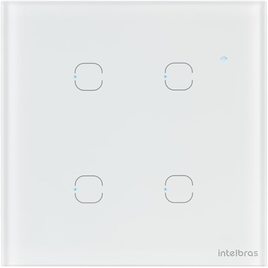 Imagem da oferta Interruptor Smart Wi-Fi Touch Compatível com Alexa Com 4 Teclas EWS 1004 Branco Intelbras