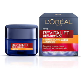 Imagem da oferta Creme Facial L'Oréal Paris Revitalift Pro-Retinol Cuidado Diurno FPS20 Antirrugas - 49g