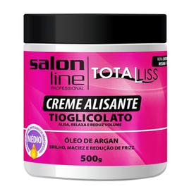 Imagem da oferta Alisante Capilar Em Creme Argan Oil Salon Line Medio 500g