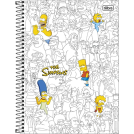 Imagem da oferta Caderno Tilibra Espiral Capa Dura Universitário 1 Matéria Simpsons 80 Folhas