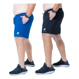 Imagem da oferta Kit 2 Shorts Bermuda Masculina Básico Tactel Plus Size