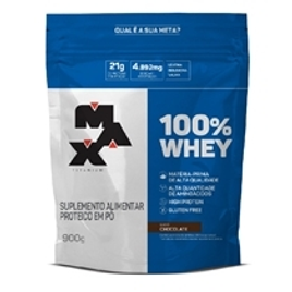 Imagem da oferta Whey Protein 100% Max Titanium 900g (Refil)