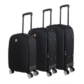 Imagem da oferta Conjunto de malas de viagem Sion expansível Swiss Move Preto