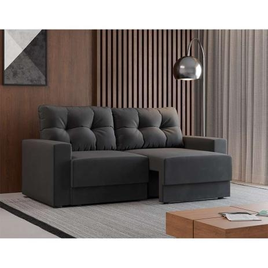 Imagem da oferta Sofá 2 Lugares Retrátil Lubeck Suede Grafite 140 cm - Mobly