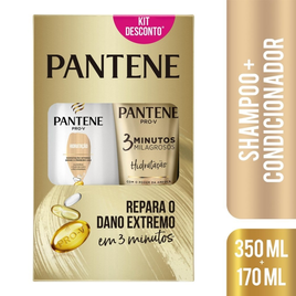 Imagem da oferta Kit Pantene Hidratação Shampoo 350ml + Condicionador 3 Minutos Milagrosos 170ml
