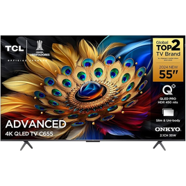 Imagem da oferta Smart TV TCL 55'' QLED UHD 4K Google TV Dolby Vision Atmos Chumbo 55C655