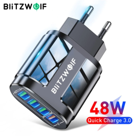 Imagem da oferta Carregador Rápido BlitzWolf BK-385 48W 4 Portas USB QC 3.0