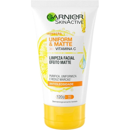 Imagem da oferta Creme de Limpeza Facial Garnier Uniform & Matte Vitamina C Antioleosidade - 120g