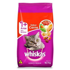 Ração para Gato Whiskas Premium Carne com Delicrocs 10,1Kg
