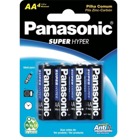 Imagem da oferta Panasonic UM-3SHS - Pilha Comum AA Tensão 15 Volts Embalagem com 4 pilhas